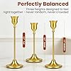 Candlestick Holders Set of 6 Solid Metal