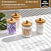 4 Pack Qtip Holder Dispenser with Bamboo Lids